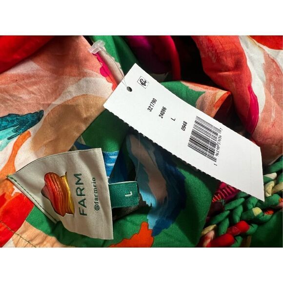 Farm Rio Women's Multicolor Tropicart Floral Sleeveless Midi Dress Large NWT - Picture 11 of 14